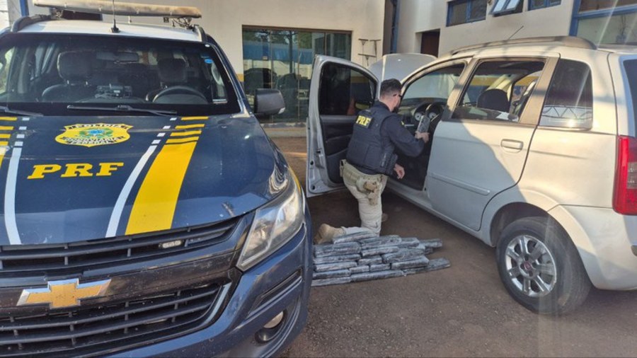 Equipe da PRF apreende 40 quilos de maconha na região de Ivinhema –