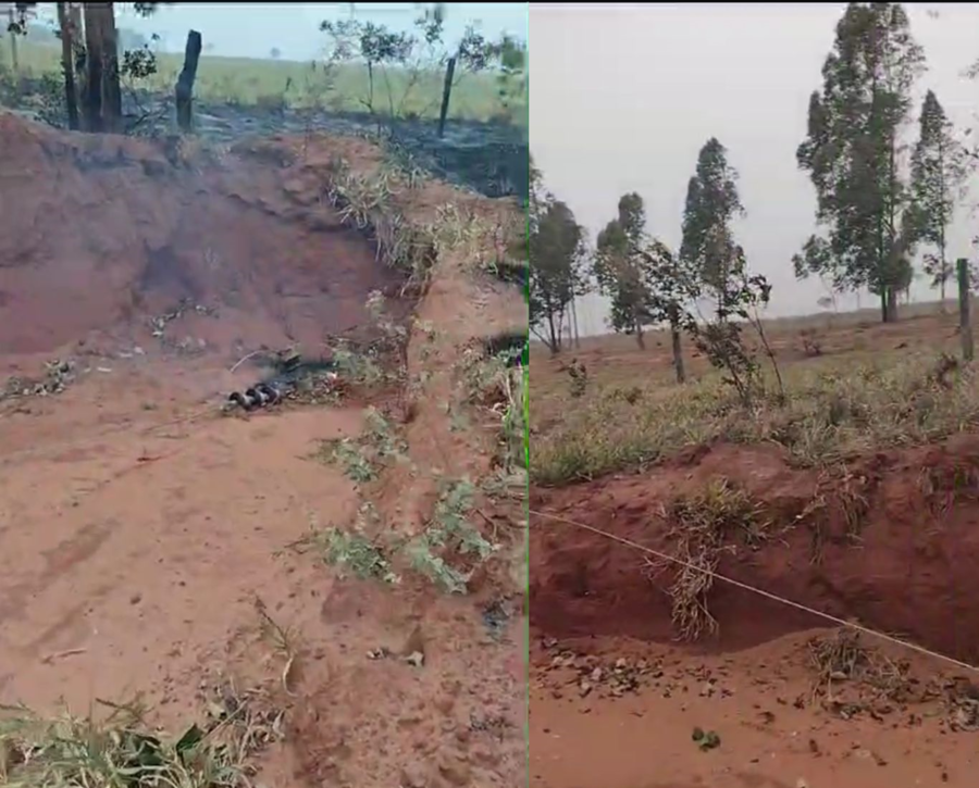 Suporte de fiação cede, causa incêndio e deixa moradores sem energia