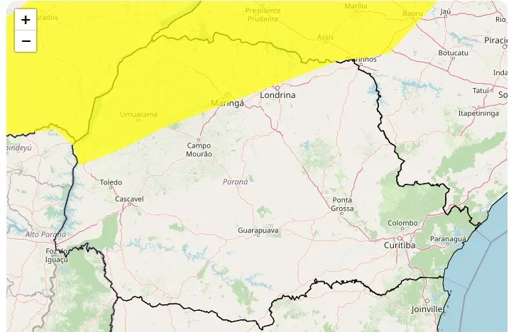 Inmet emite alerta para perigo de chuvas fortes em Paranavaí e região 