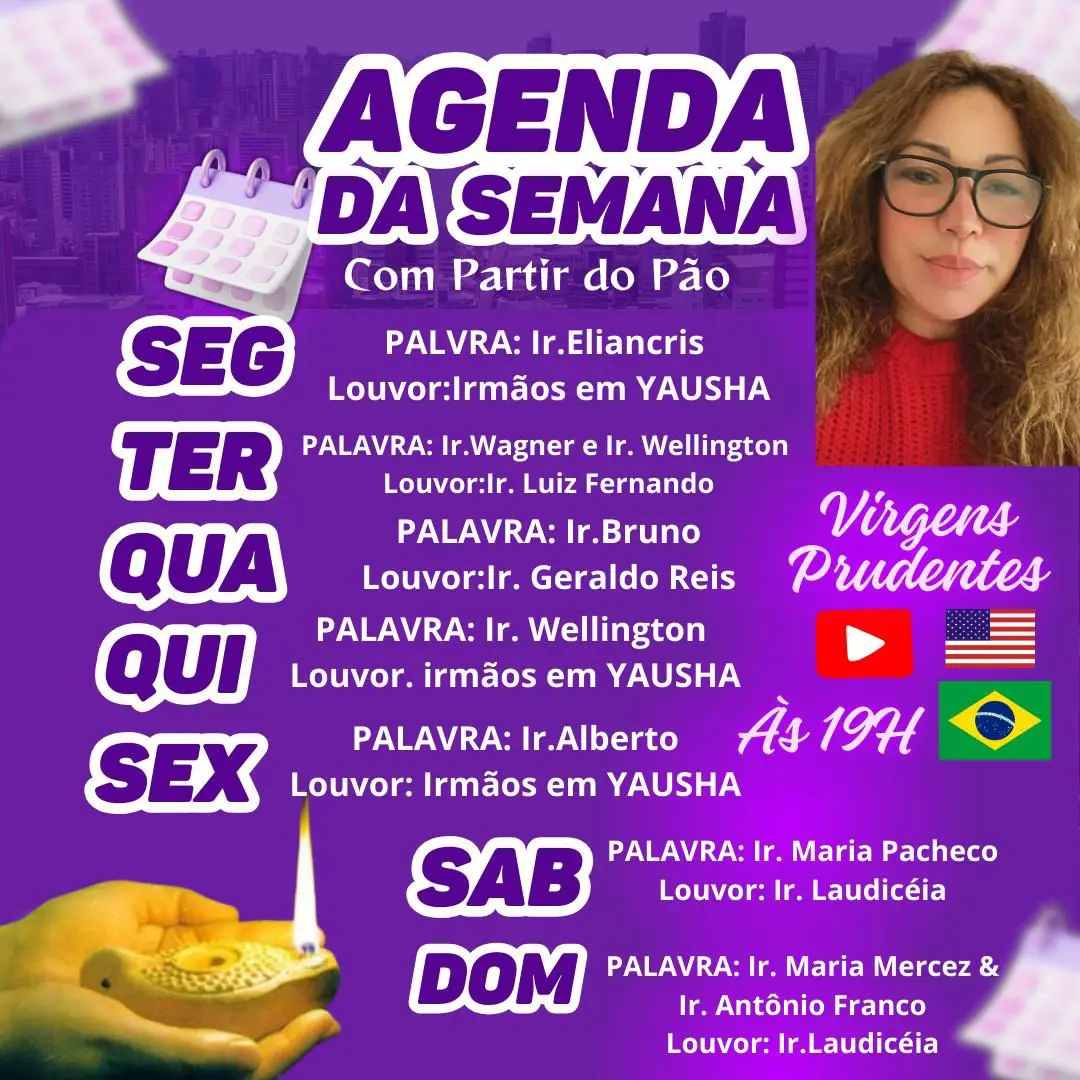 Confira a agenda da semana – com Partir do Pão