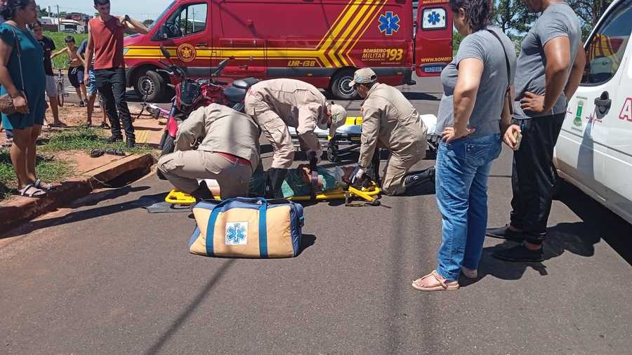 Criança fica ferida e é socorrida por bombeiros após