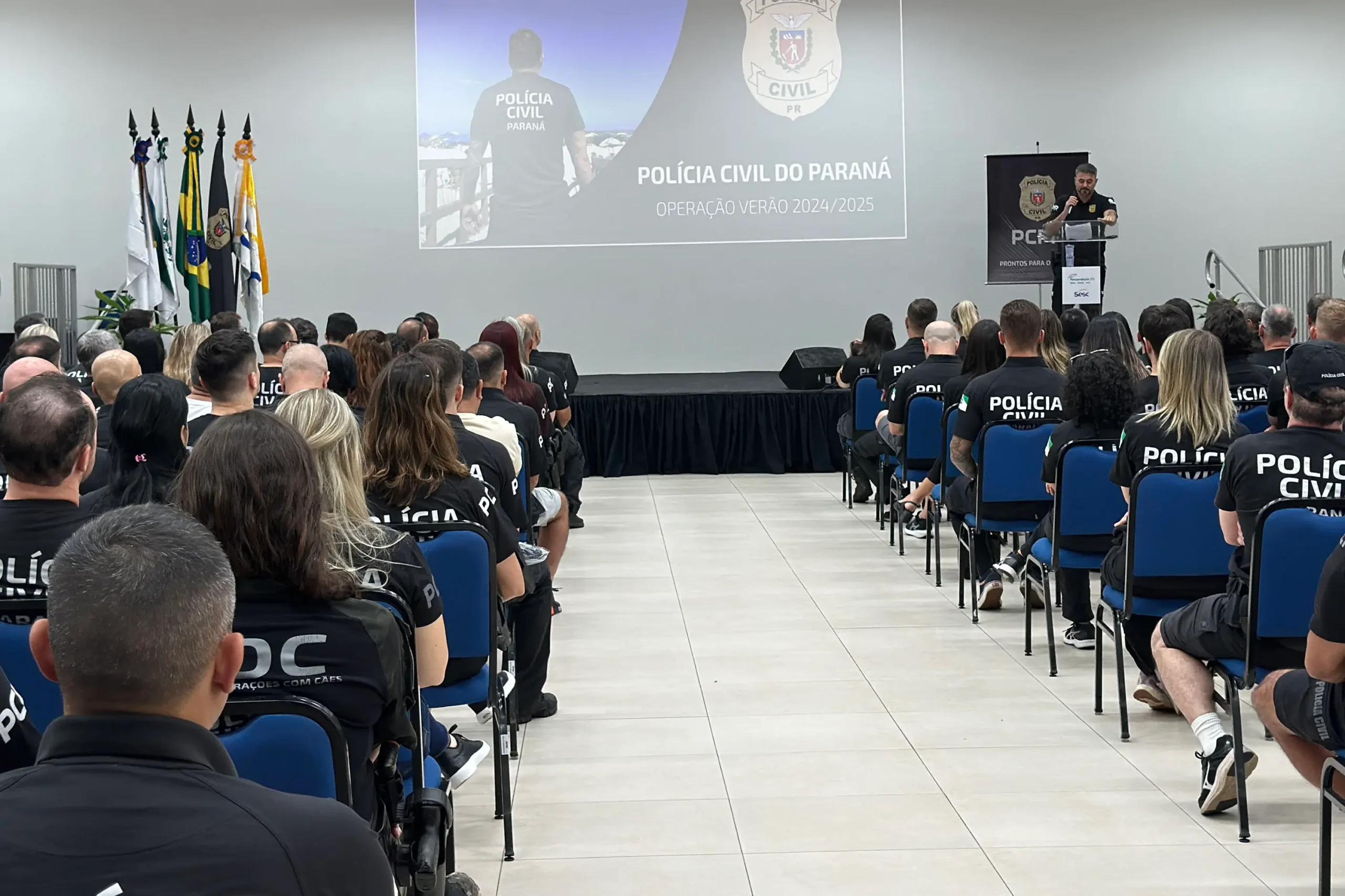 PCPR reforça capacitação de policiais na reunião de abertura do Verão Maior Paraná