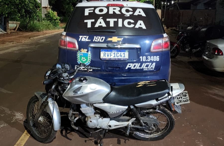 PM de Nova Andradina recupera motocicleta furtada em menos de 12 horas