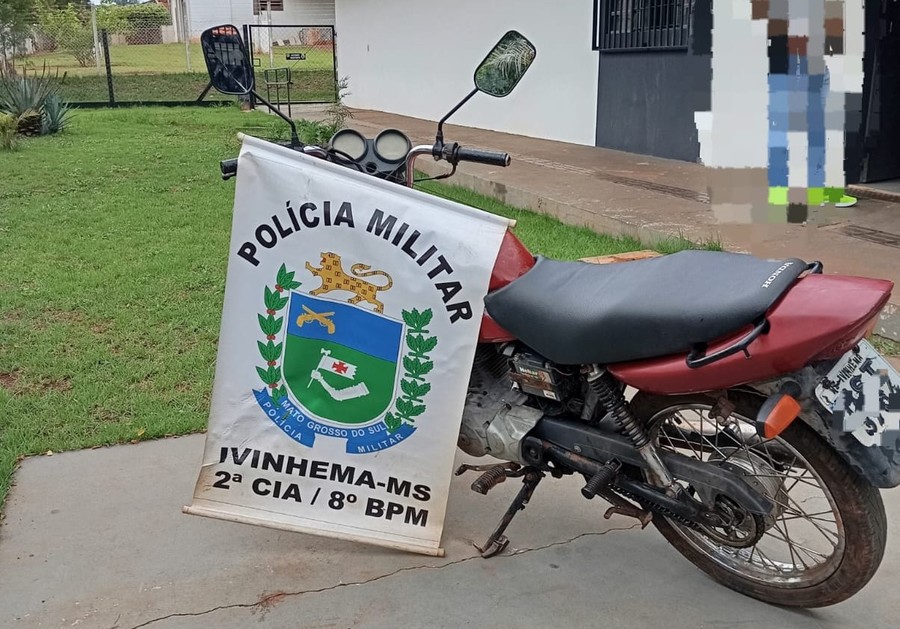 Polícia Militar recupera motocicleta furtada em Ivinhema