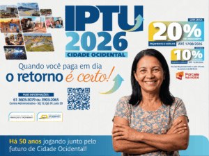 Desconto de 20% para o IPTU 2026 até 17 de agosto
